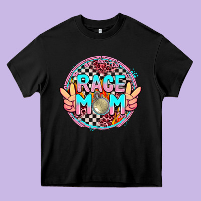Race Mom Heavy Core Tee Designed By Adodesignshop