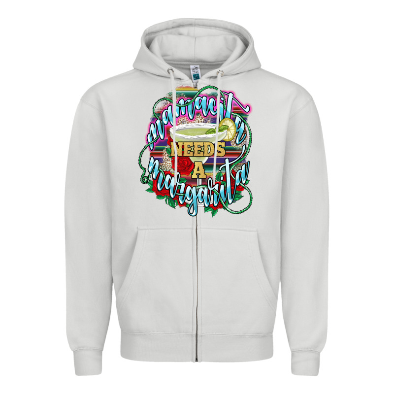 Mamacita Needs A Margarita Zipper Hoodie by NancyCooperArtShop | Teevron