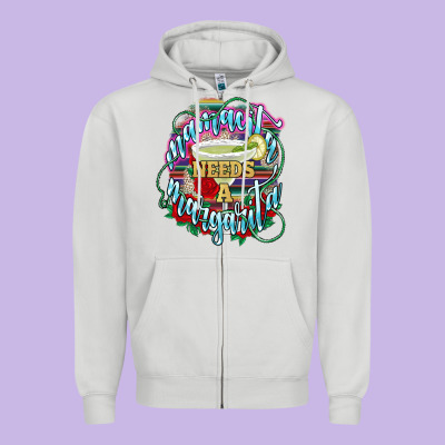 Mamacita Needs A Margarita Zipper Hoodie Designed By Nancycooperartshop