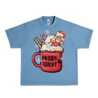 Pebble Blue merry and bright Urban Heavy Tee - MaliasSmallBusiness