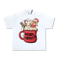 White merry and bright Urban Heavy Tee - MaliasSmallBusiness