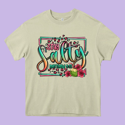 Stay Salty Matthew 5 13 Summer Heavy Core Tee Designed By Jasminsmagicworld