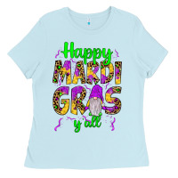 Baby Blue happy mardi gras y'all gnome Ladies Tee - JahusDesignShop