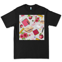 Black back to school  seamless pattern Premium Tee - BundleAndBundleShop
