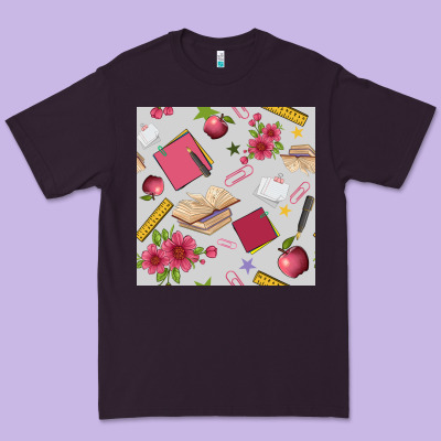Back To School  Seamless Pattern Premium Tee Designed By Bundleandbundleshop