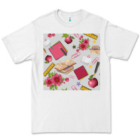 White back to school  seamless pattern Premium Tee - BundleAndBundleShop