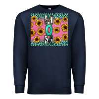 Navy Mom sunflower glitter Premium Sweatshirt - CowGirlArtShop
