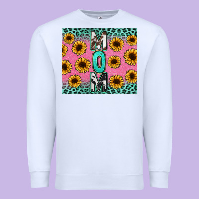 Mom Sunflower Glitter Premium Sweatshirt Designed By Cowgirlartshop