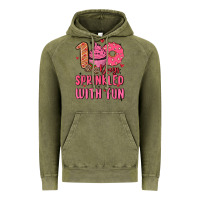 Vintage Olive 100 days sprinkled with fun Vintage Hoodie - MaliasSmallBusiness
