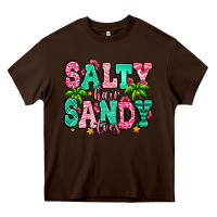 Chocolate Brown salty hair sandy toes Heavy Core Tee - Jasminsmagicworld