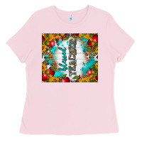 Bubblegum Pink blessed teacher tumbler Ladies Tee - BundleAndBundleShop