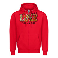 Red I Think I Love Fall Most of All Zipper Hoodie - texasbilliewilder