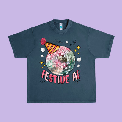 Festive Af Urban Heavy Tee Designed By Maliassmallbusiness