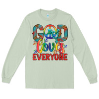 Matcha Lgbtq God Loves Everyone With Unicorn Long Sleeve Tee - BundleAndBundleShop