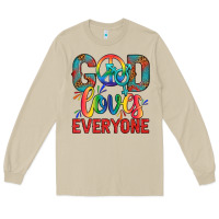 Mushroom Lgbtq God Loves Everyone With Unicorn Long Sleeve Tee - BundleAndBundleShop