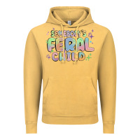 Vintage Mustard somebody's feral child Vintage Hoodie - MaliasSmallBusiness
