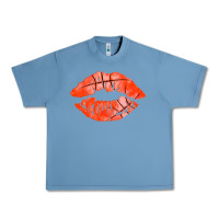 Pebble Blue basketball lips Urban Heavy Tee - AdoDesignShop