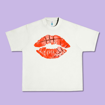 Basketball Lips Urban Heavy Tee Designed By Adodesignshop