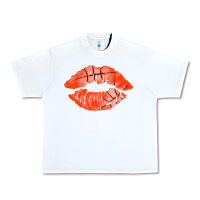 White basketball lips Urban Heavy Tee - AdoDesignShop