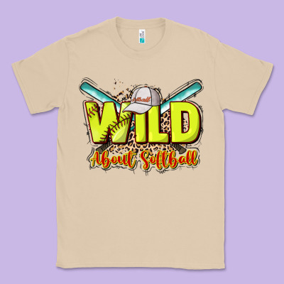 Wild About Softball Classic Tee Designed By Nancycooperartshop