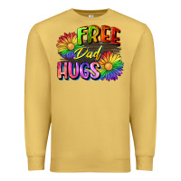 Antique Gold Free dad hugs Premium Sweatshirt - CowGirlArtShop