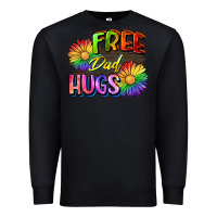 Black Free dad hugs Premium Sweatshirt - CowGirlArtShop
