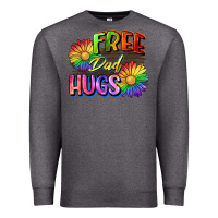 Charcoal Heather Free dad hugs Premium Sweatshirt - CowGirlArtShop