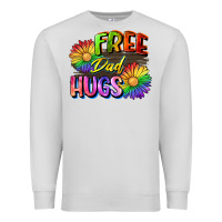 Dove Grey Free dad hugs Premium Sweatshirt - CowGirlArtShop