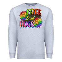 Heather Grey Free dad hugs Premium Sweatshirt - CowGirlArtShop