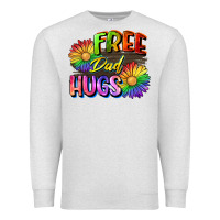 Oatmeal Heather Free dad hugs Premium Sweatshirt - CowGirlArtShop