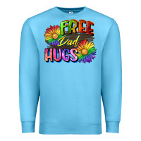 Ocean Blue Free dad hugs Premium Sweatshirt - CowGirlArtShop