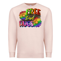 Pale Pink Free dad hugs Premium Sweatshirt - CowGirlArtShop