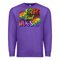 Purple Free dad hugs Premium Sweatshirt - CowGirlArtShop