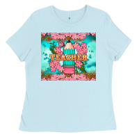 Baby Blue teacher floral pencil tumbler Ladies Tee - BundleAndBundleShop
