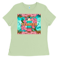 Matcha teacher floral pencil tumbler Ladies Tee - BundleAndBundleShop