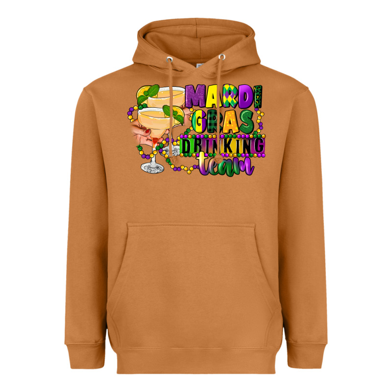 Mardi Gras Drinking Team Margaritas Heavyweight Hoodie by CowGirlArtShop | Teevron