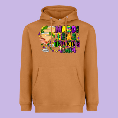 Mardi Gras Drinking Team Margaritas Heavyweight Hoodie Designed By Cowgirlartshop
