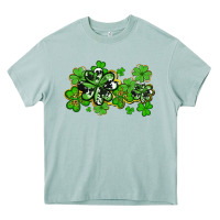 Arona cowhide and leopard shamrocks Heavy Core Tee - AdoDesignShop