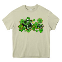 Mossy cowhide and leopard shamrocks Heavy Core Tee - AdoDesignShop