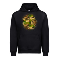 Black camouflage and leopard patch Urban Hoodie - BundleAndBundleShop