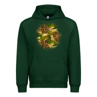 Forest Green camouflage and leopard patch Urban Hoodie - BundleAndBundleShop