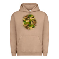 Pigment Burro camouflage and leopard patch Urban Hoodie - BundleAndBundleShop