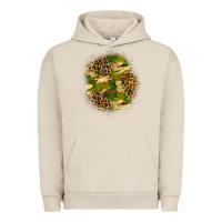 Pigment French Oak camouflage and leopard patch Urban Hoodie - BundleAndBundleShop