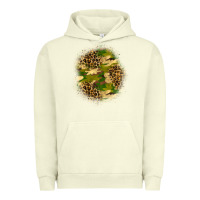 Pigment Pistachio camouflage and leopard patch Urban Hoodie - BundleAndBundleShop