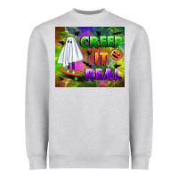 Heather Grey creep it real Heavyweight Sweatshirt - BundleAndBundleShop