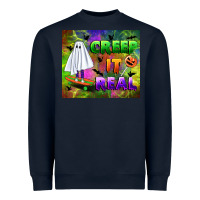 Navy creep it real Heavyweight Sweatshirt - BundleAndBundleShop