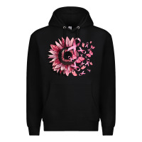 Black cancer sunflower Premium Hoodie - CowGirlArtShop