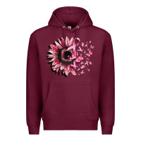 Burgundy cancer sunflower Premium Hoodie - CowGirlArtShop