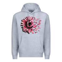 Heather Grey cancer sunflower Premium Hoodie - CowGirlArtShop