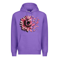 Purple cancer sunflower Premium Hoodie - CowGirlArtShop